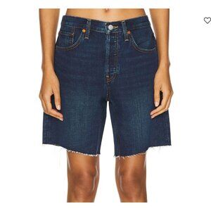 REDONE Boyfriend Cut Off Shorts in Palermo Dark Wash Size 29 Jorts 8"